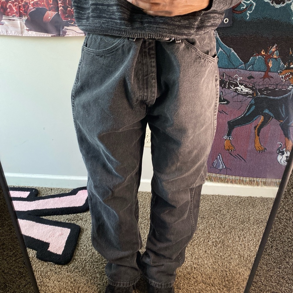 Black Baggy rustler Jeans